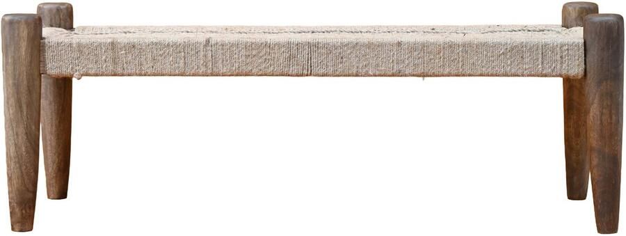 Wohnling Bank mangohout bruin 120 cm lang