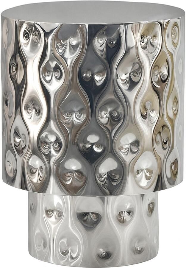 Wohnling Bijzettafel zilver aluminium rond 36 cm WL7.544