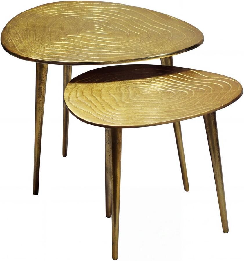 Wohnling Bijzettafelset aluminium goud