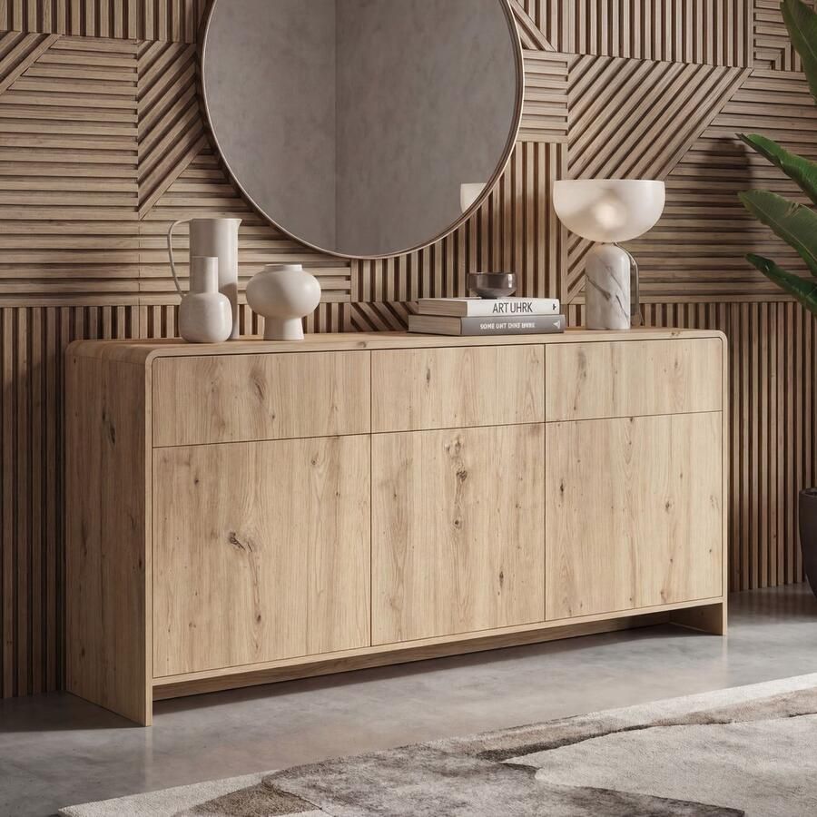 Wohnling Dressoir eiken 155 cm breed WL7.643