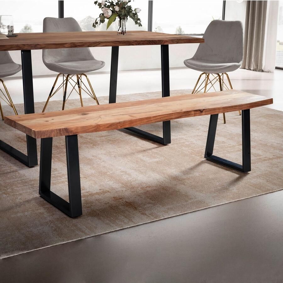 Wohnling Eetkamerbank acaciahout 120 cm breed WL7.289
