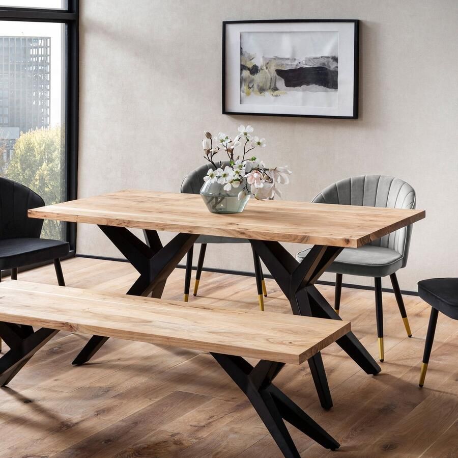 Wohnling Eettafel acaciahout 180x90 cm WL7.225