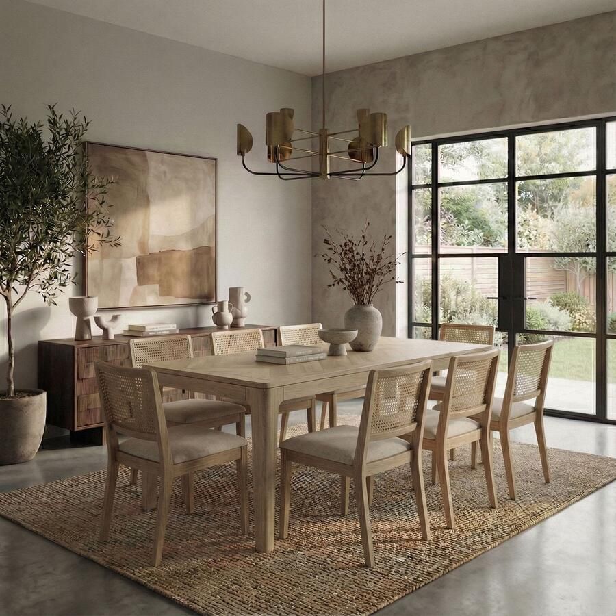 Wohnling Eettafel mangohout wit 120x60 cm