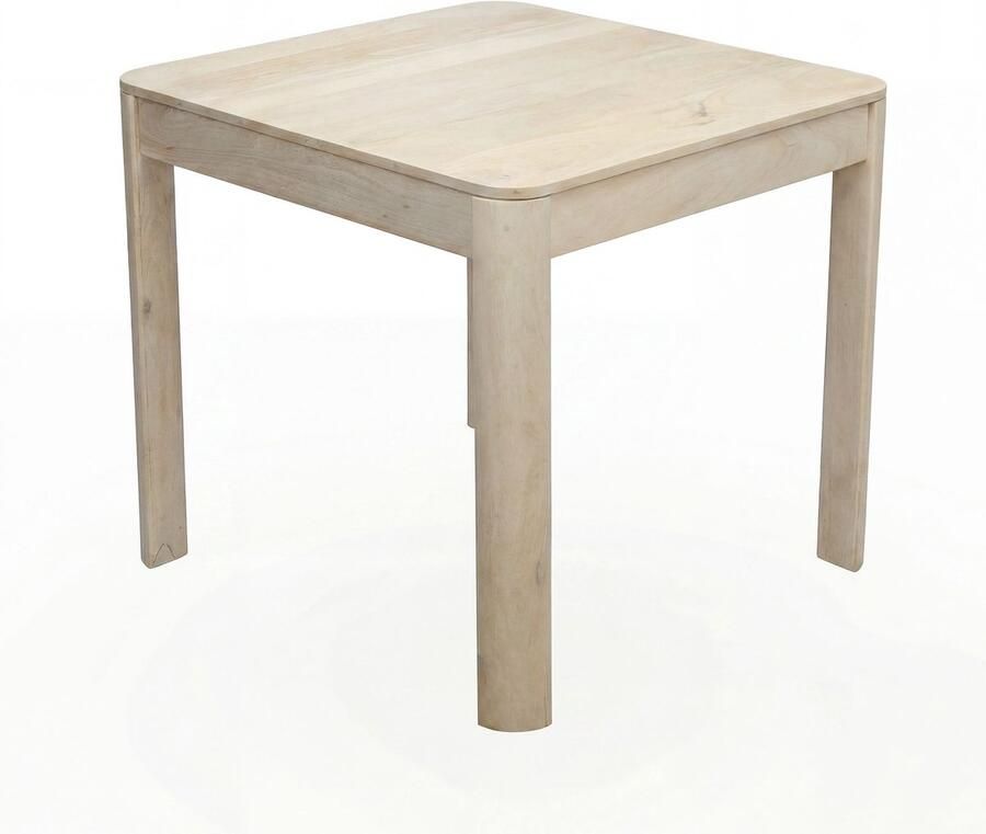 Wohnling Eettafel mangohout wit 80x80 cm WL7.378 - Foto 2