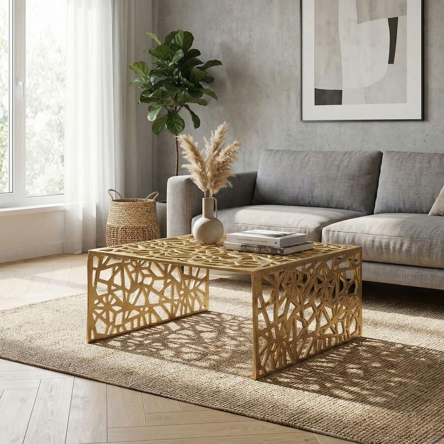 Wohnling Salontafel aluminium goud 60 cm