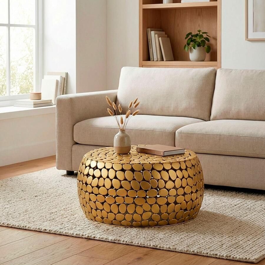 Wohnling Salontafel goud aluminium 66x66 cm