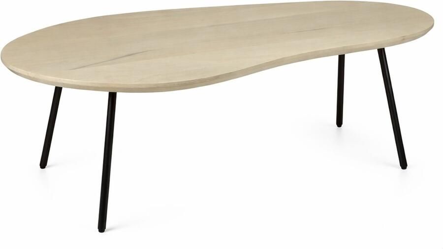 Wohnling Salontafel mangohout 122 cm breed white wash