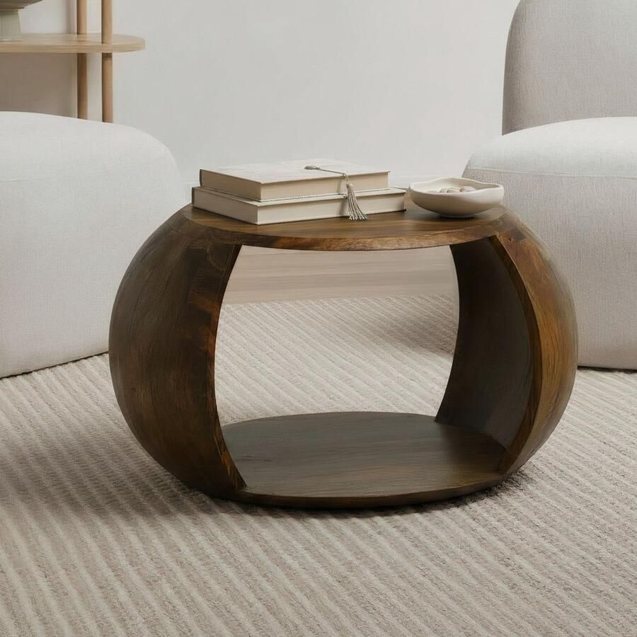 Wohnling Salontafel mangohout 60 cm rond WL7.431