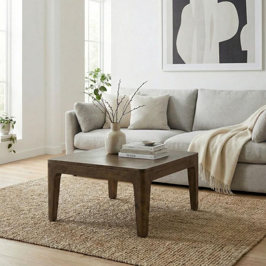 Wohnling Salontafel mangohout walnoot 60 cm