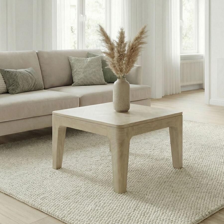 Wohnling Salontafel mangohout white wash 60 cm