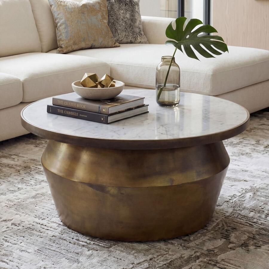 Wohnling Salontafel wit marmerlook 60 cm WL7.548 - Foto 2