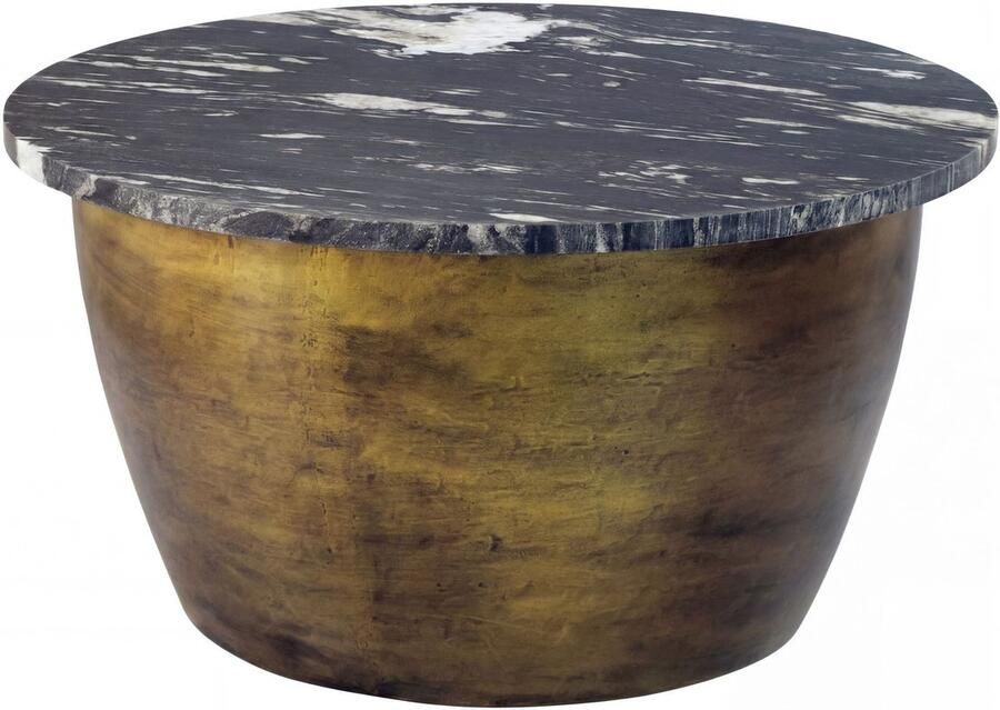 Wohnling Salontafel zwart marmer rond 60x60 cm