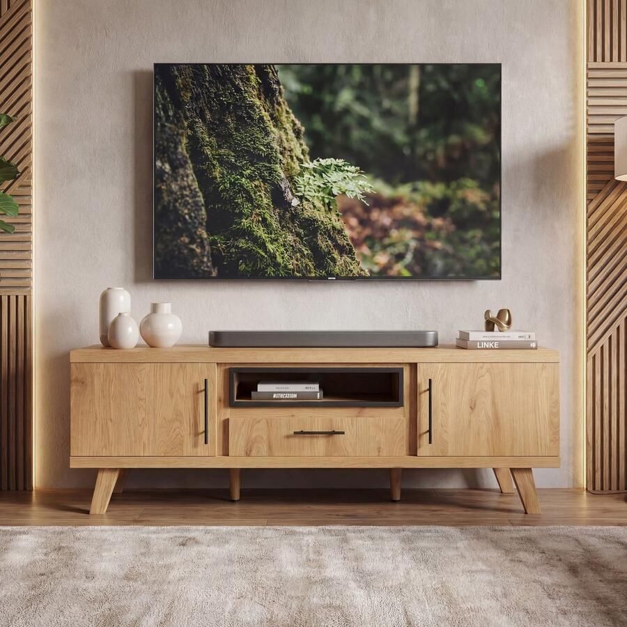 Wohnling Tv-meubel TV- eiken 150 cm breed WL7.647 - Foto 2