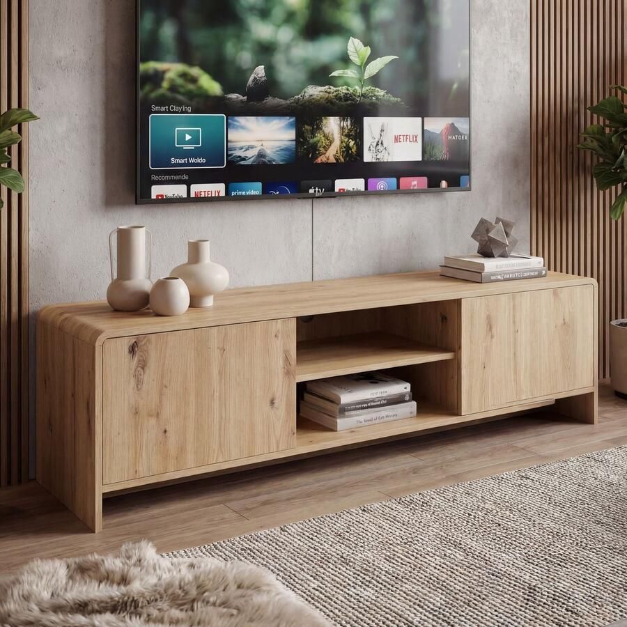 Wohnling Tv-meubel TV- eiken 155 cm breed WL7.642