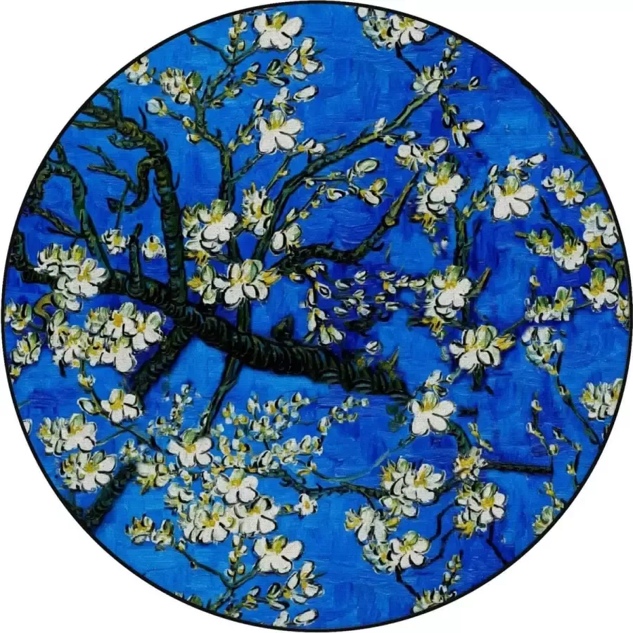 Wolff Blitz Interior Amandelbloesem Vloerkleed 180cm Rond Laagpolig Kunst Van Gogh Op maat Tapijt Design voor thuis