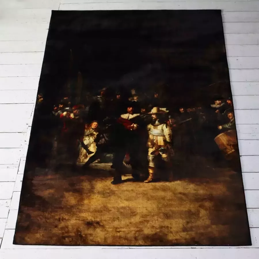 Wolff Blitz Interior Rembrandt Nachtwacht Vloerkleed 180x250cm Rechthoekig Hoogpolig Kunst design Rembrandt Tapijt
