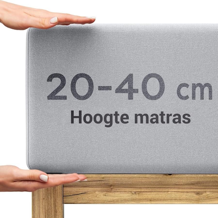 Wolkenfeld Boxspringbed hoeslaken 140x200cm tot 160x220cm tot 40cm matrashoogte premium katoenen lakens 140x200 I 140x220 I 160x200 I 160x220 voor boxspring- en waterbedden lichtgrijs