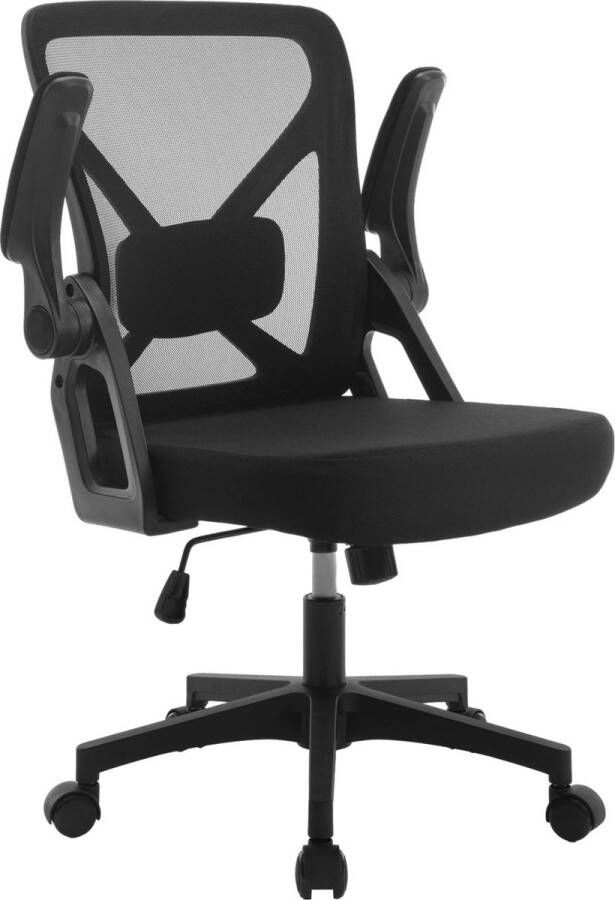 Woltu AllinShop Bureaustoel Bureau Ergonomische Stoel Verstelbaar Draaiend Zwart 65x103x58CM