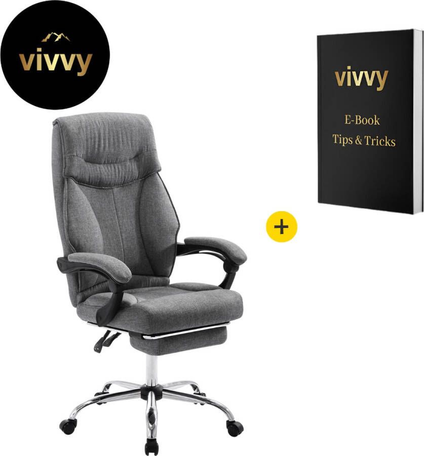 Woltu Bureastoel Bureaustoel Ergonomisch 2 In 1 Bureaustoelen Met Armleuningen Verstelbaar 100% Tevredenheidsgarantie Op Wieltjes Lichtgrijs