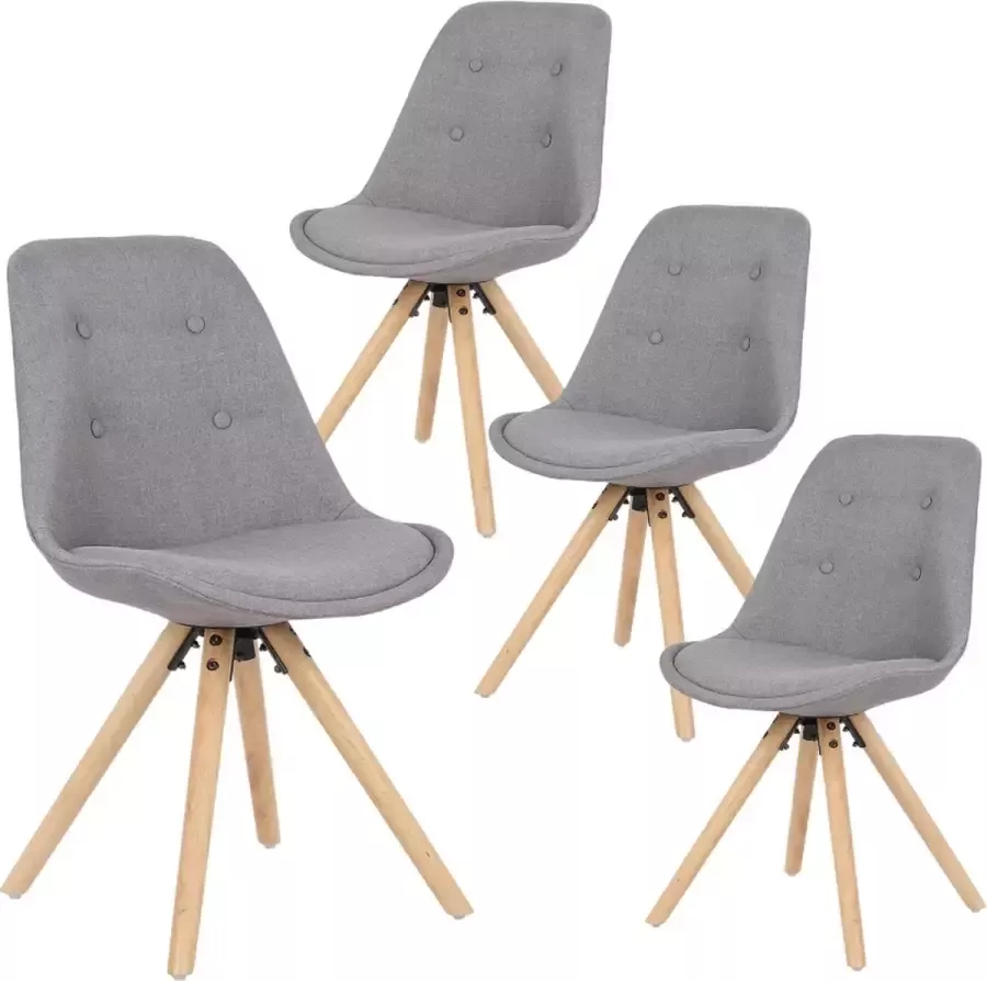 Woltu eetkamerstoelen set van 4 Keukenstoel Eetkamerstoel Keukenstoelen Linnen