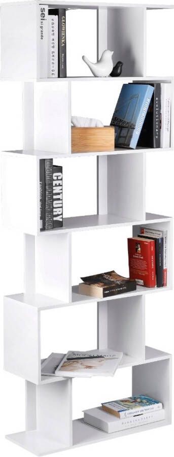 Woltu moderne stijlvolle boekenkast met 6 opslag cubes Lange vrijstaande boekenkasten voor de woonkamer slaapkamer of kantoor Decoratie meubels Design boeken kast Woonkamer kast Design Boeken opslaan