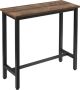 Woltu Vintage BarTafel Sidetable Dressoir Wandtafel Haltafel Hoge Tafel Zwart Hout Industrieel - Thumbnail 2