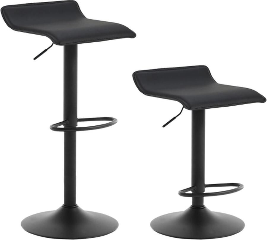 Woltu Barkrukken Set Van 2 Barkruk Barstoel Barkrukken Set Van 2 Verstelbaar Barstoelen Set Van 2 Bar Kruk Badstoeltje Barkruk Zwart Barkrukken Industrieel Keukenstoelen Set 2