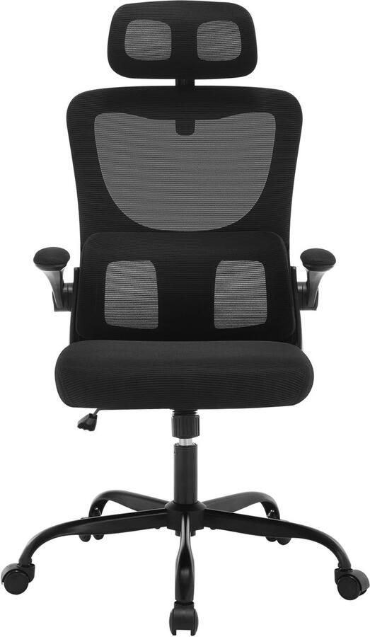 Paco Goederen Paco Goederen Ergonomische bureaustoel met 90 ° Opklapbare armleuning gewatteerd zitkussen Office chair Ergonomische bureaustoel Draaistoel - Foto 2