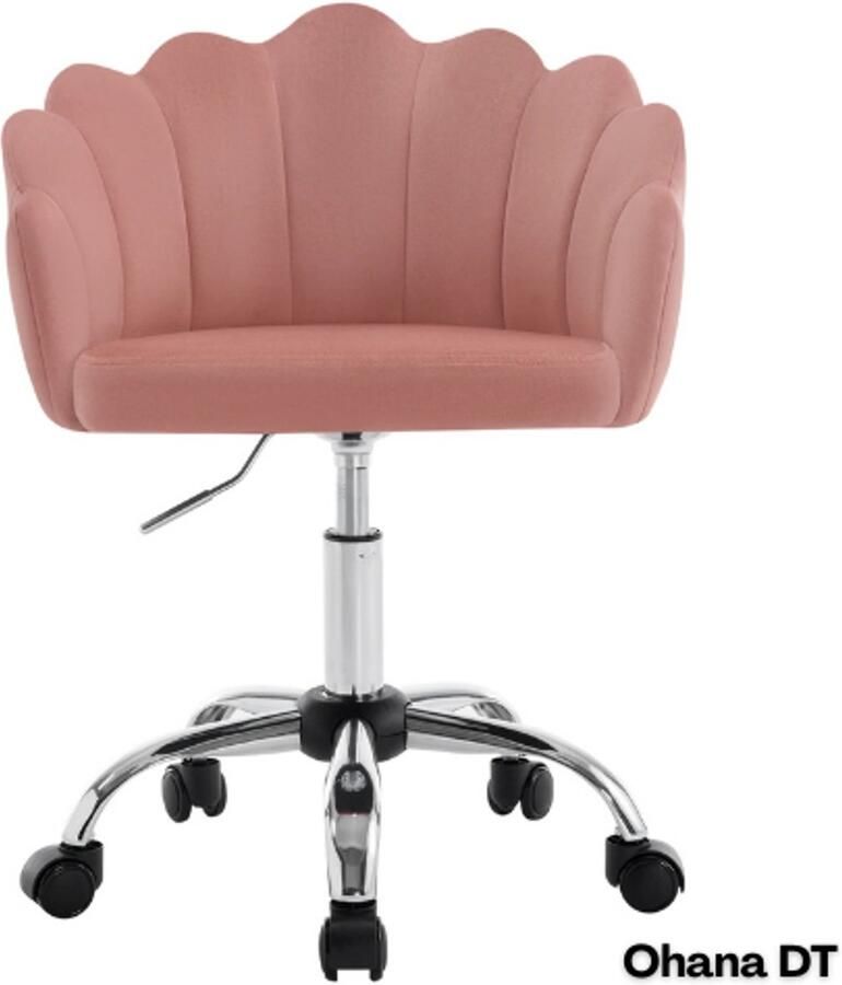 Woltu Ohana DT Fluwelen Bureaustoel Bloembad Design Ergonomisch Comfort In Hoogte Verstelbaar Veelzijdig In Gebruik