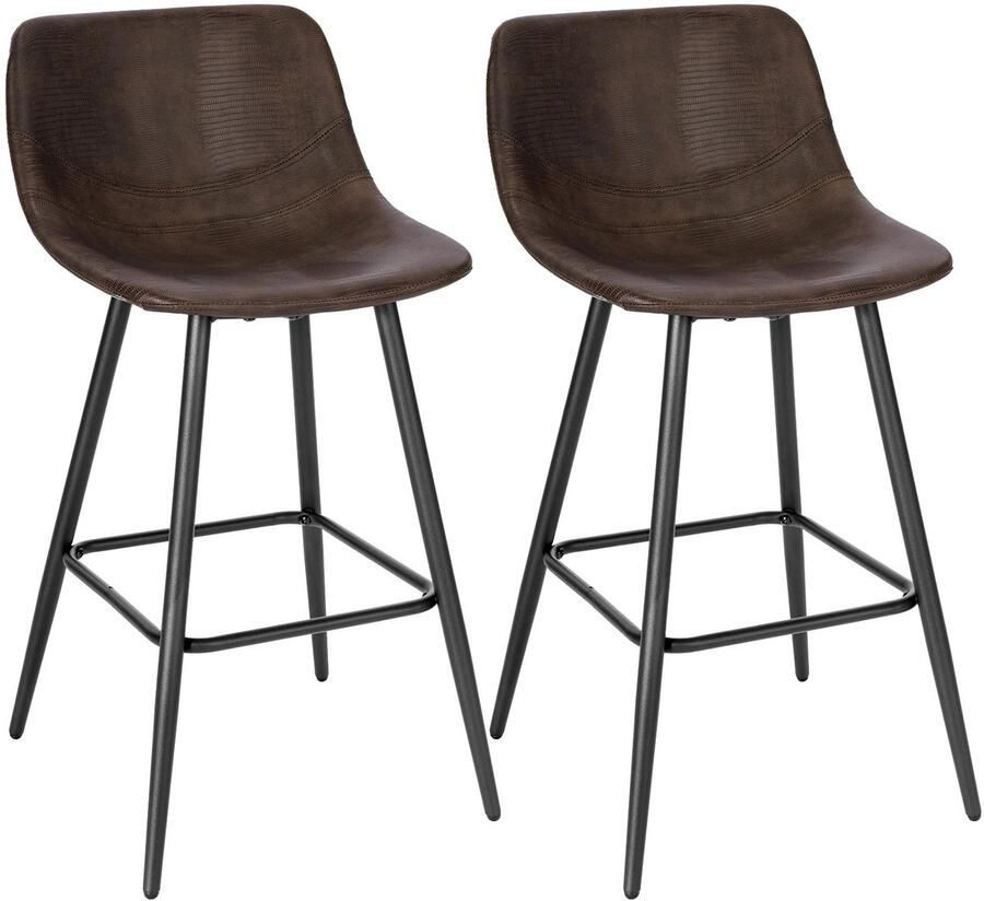 Woltu RoyaLuxe Barkruk Kruk Bar Eetkamerstoelen Eetkamerstoel Stoel Bar Stoel Stoeltje Stoelen Barkruk Set Van 2