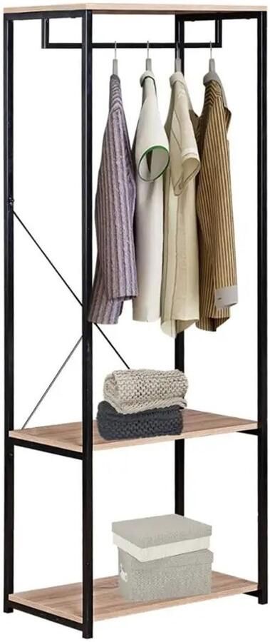 Woltu RoyaLuxe Kledingrek Kledinghangers Kledingrekken Kledingrek Metaal Rek Kledingrek Wand Kleding Garderobekast Garderobe Kast Organizer Kleding Organizer Schoenen Slaapkamer Meubel Meubilair Kapstok Kapstokken