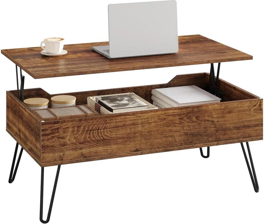 Woltu RoyaLuxe Salontafels Salontafel Met Verborgen Opbergruimte Bijzettafel Tafel Sidetable Eettafel Tafels Woonkamer Keukentafel Salontafel Met Opbergruimte Salon Tafel Tafeltje Woonkamer Tafel Woonkamer Tafeltje