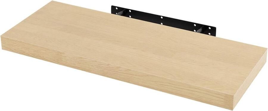 Woltu Wandplank Zwevende plank Boekenplank voor decoratie MDF Kantoorplank Hangende plank 80x22.9x3.8cm Eiken