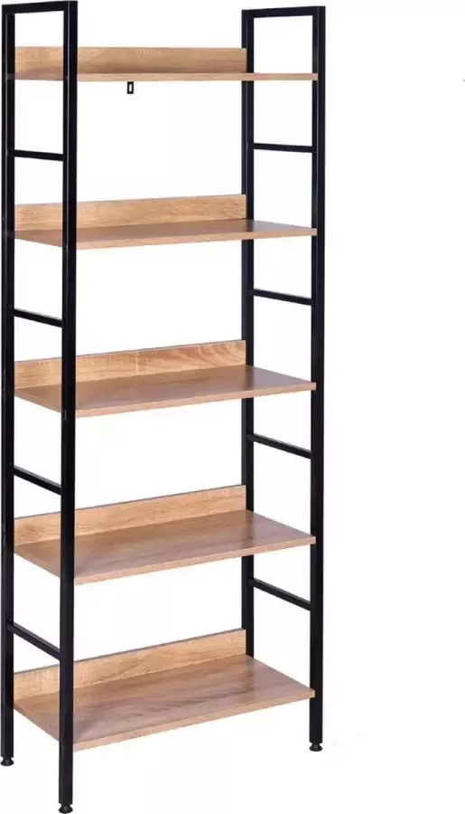 Woltus Luxe kast Boekenkast 5 Lagen Hout Opbergkast Woonkamer meubel Open Organizer