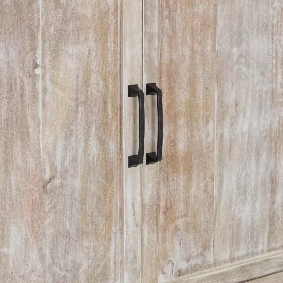 Womo-design Multifunctionele kast 110x210x45 cm mangohout naturel wit