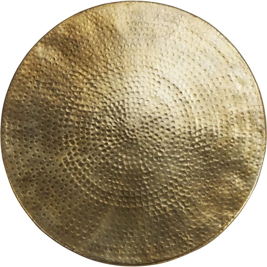 Womo-design Salontafel rond Ø 59x30 5 cm Goud gemaakt van aluminiumlegering met hamerslagafwerking - Foto 2