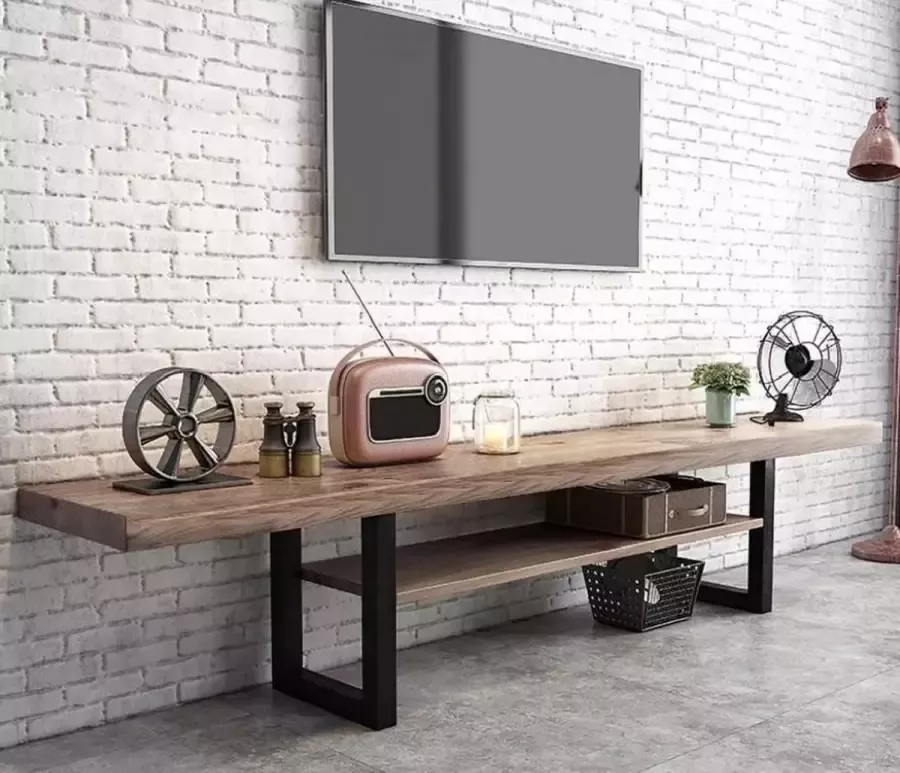 Wood & metal designs Tv meubel industrieël Massief- Hout Metaal 229