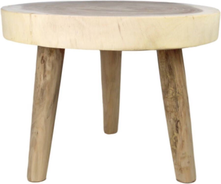 Wood Selection Bijzettafel Hout Bijzettafeltje Woonkamer Tafeltje Woonkamertafeltje Salontafel Woonkamertafel Bedtafeltje Rond Bijzet tafel Sidetable ø50 cm s