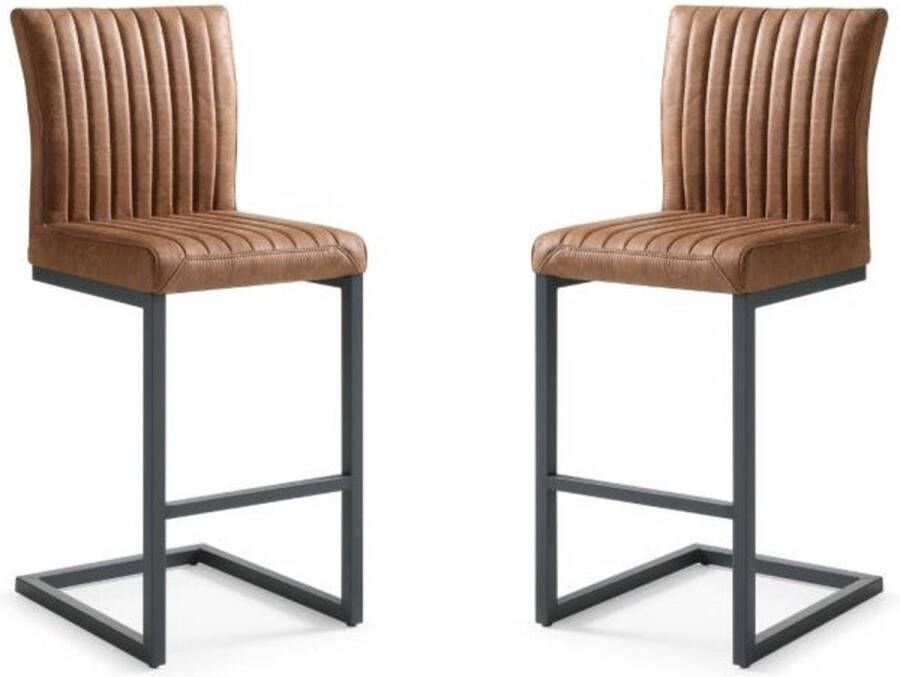 Wood Selections Eetkamerstoelen Set van 2 Keukenstoelen Modern Keukenstoel Hout Stoelen Leer Eetstoel Eetkamerstoel Fauteuilles Zitstoel Woonkamer Keuken 48x55x112 - Foto 2