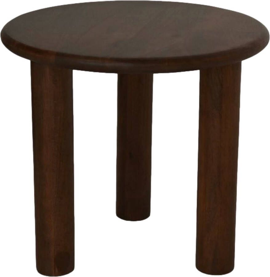 Wood Selections Bijzettafel Hout Bijzettafeltje Woonkamer Tafeltje Woonkamertafeltje Salontafel Woonkamertafel Bedtafeltje Rond Bijzet tafel Sidetable 50x50x45 - Foto 2