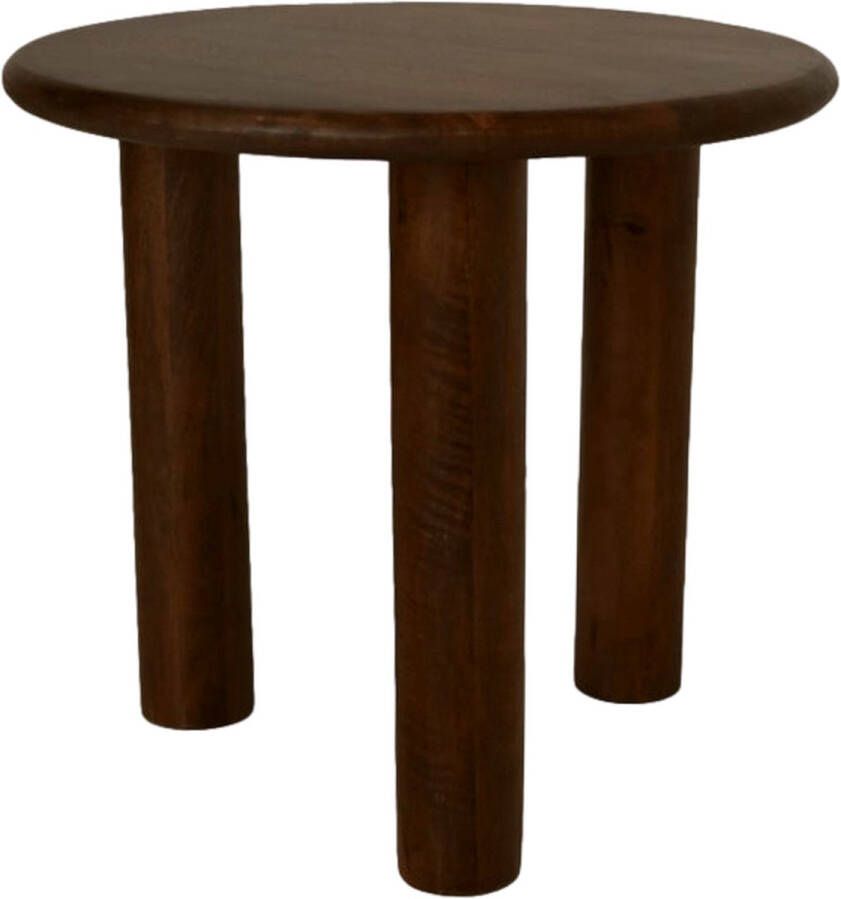 Wood Selections Bijzettafel Hout Bijzettafeltje Woonkamer Tafeltje Woonkamertafeltje Salontafel Woonkamertafel Bedtafeltje Rond Bijzet tafel Sidetable 50x50x45