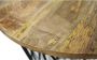 Wood Selections Bijzettafel Metaal met Hout Bijzettafeltje Woonkamer Tafeltje Woonkamertafeltje Salontafel Woonkamertafel Bijzet tafel Sidetable ø45x50 - Thumbnail 1