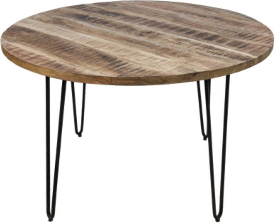 HSM Eettafel Woonkamer Tafel Rond Keukentafel Eettafels Eetkamertafel Hout Woonkamertafel ø120x77 cm Wood Selections