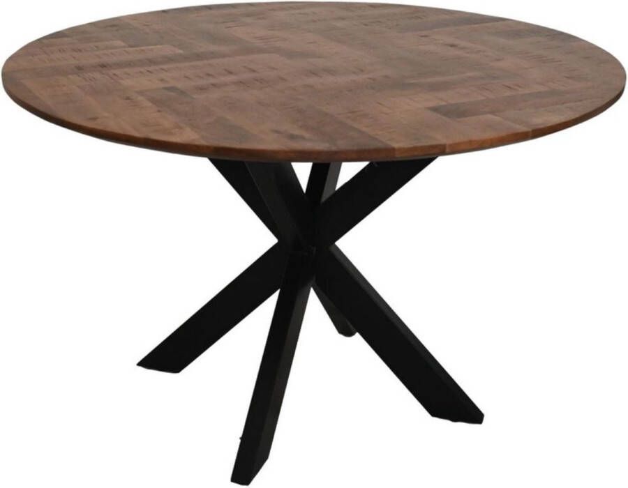 HSM Eettafel Woonkamer Tafel Rond Keukentafel Eettafels Eetkamertafel Hout Woonkamertafel 120x120x76 Wood Selections