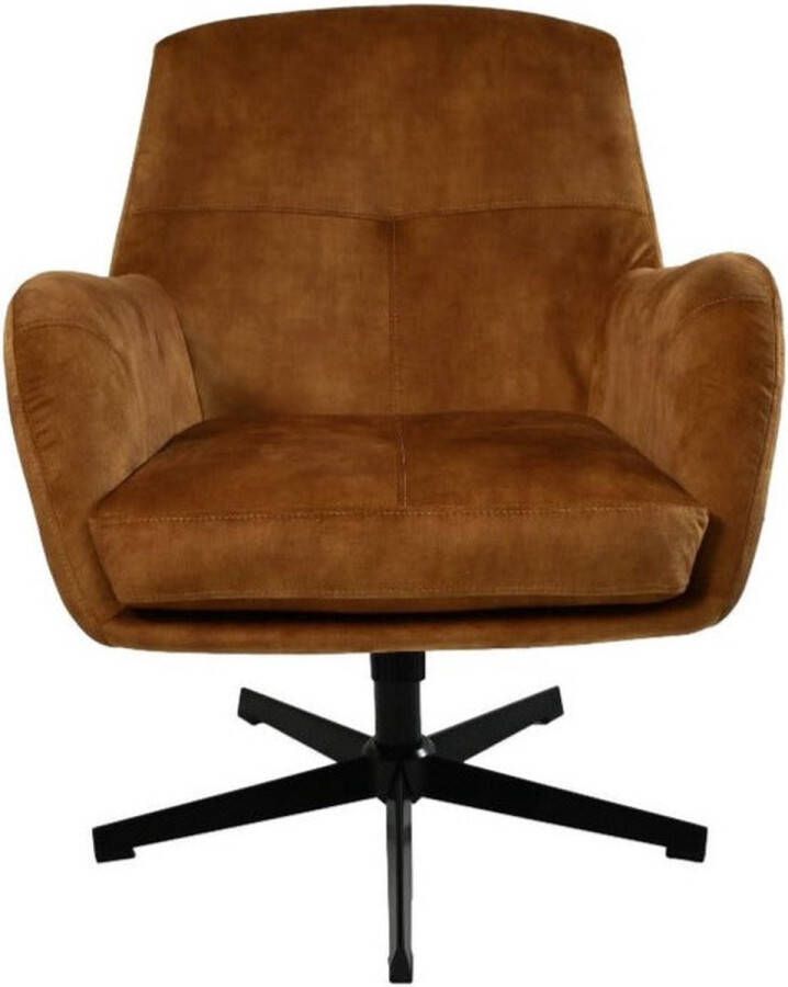 Wood Selections Fauteuil Cleveland 75x73x88 Goud zwart Adore metaal