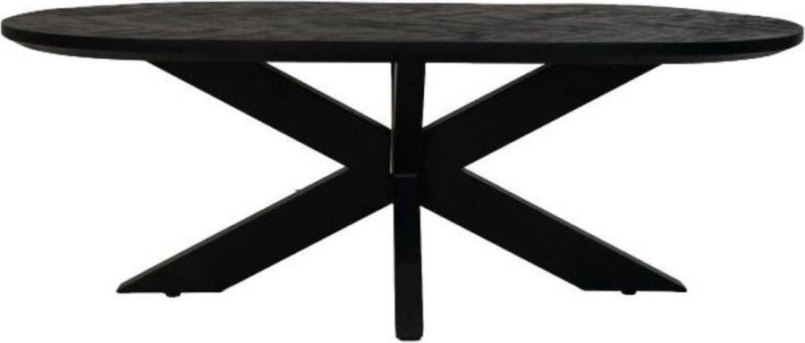 Wood Selections Bijzettafel Metaal met Hout Bijzettafeltje Woonkamer Tafeltje Woonkamertafeltje Salontafel Woonkamertafel Bijzet tafel Sidetable 120x60x44 - Foto 2