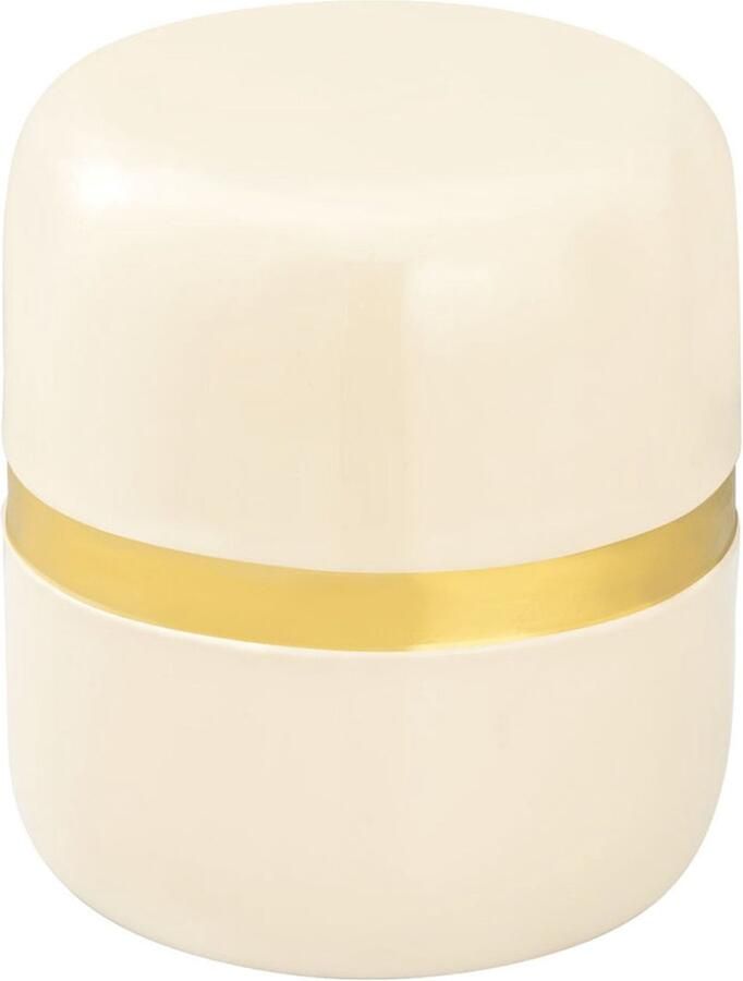 Wood Selections Amelia Bijzettafel goud metaal en emaille ø 34 H 36 cm bijzettafel buiten bijzettafel industrieel salontafel klein bijzettafeltje