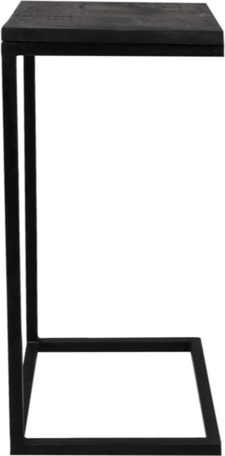 Wood Selections Bijzettafel Read 38x32x65- zwart mangohout ijzer