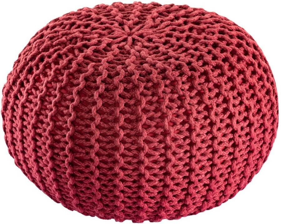 Wood Selections David pouf grijs gerecycled plastic ø45cm poef hocker Kruk hockers en poefen fluwelen poef