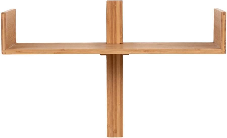 Wood Selections De Vries wandplank natuurlijk bamboe 50x36 cm wandplank hout wandplank industrieel muurdecoratie wandplanken zwevend wandplank badkamer boekenplank